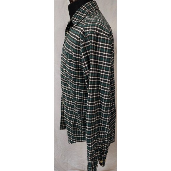 Gap Mens Medium Green Plaid Long Sleeve Button Up Flannel Shirt - Picture 5 of 10